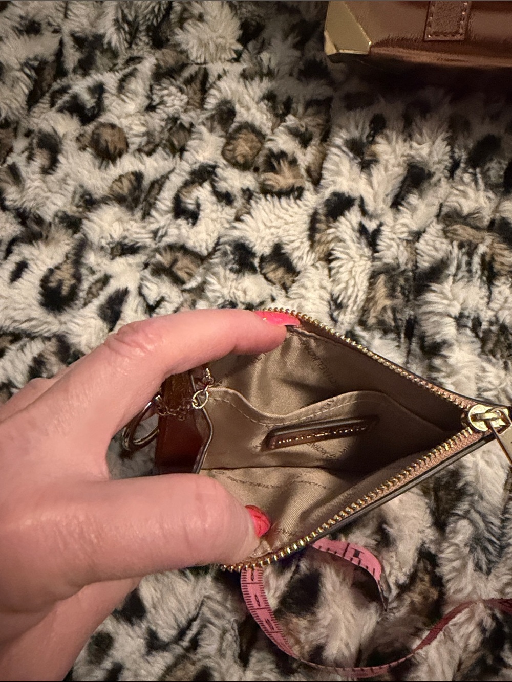 Michael Kors Metallic Rose Manhatten Satchel with Matching Card Case - Picture 5 of 15